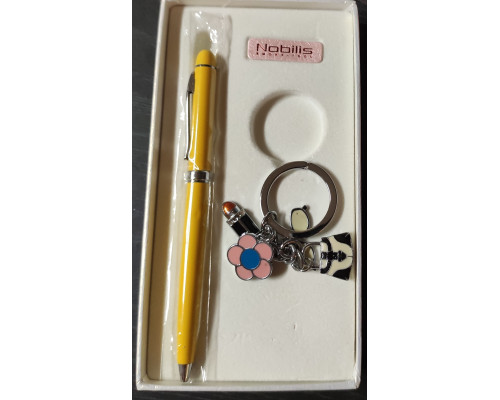 Подарочный набор Nobilis Ручка с брелком желтая