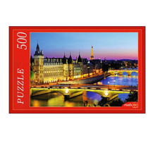 Пазлы Рыжий кот на 500 элементов Вид на Париж