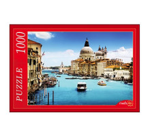 Пазлы на 1000 элементов Рыжий кот Венеция на воде
