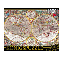Пазлы на  1000 элементов Konigspuzzle  Древняя карта мира