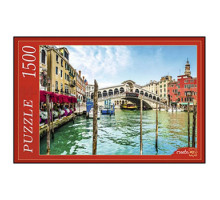 Пазлы Рыжий кот на 1500 элементов Венеция Гранд-канал и мост Риальто