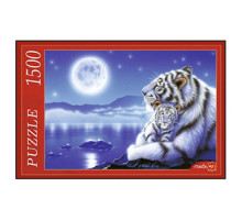 Пазлы Рыжий кот 1500 элементов Кентаро Нишино Тигры и луна
