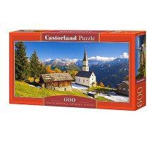 Пазлы Castor Land на 600 элементов Церковь в Альпах