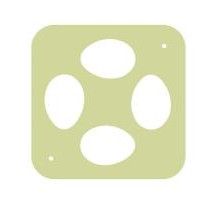 Решетка гусиная на 4 яйца (ОВ-6 пластик большой)