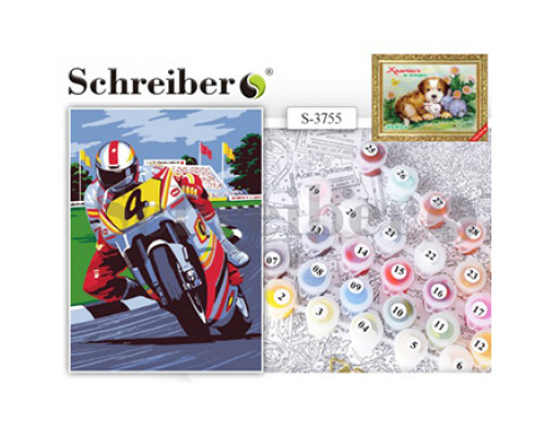 Картина по номерам Schreiber «Мотоциклист»