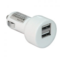 Зарядное устройство автомобильное DEFENDER UCA-15, 2 порта USB, выходной ток 2A/1А, белое