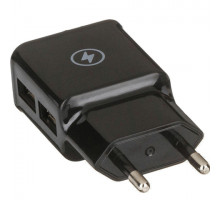 Зарядное устройство сетевое (220 В), RED LINE NT-2A, кабель microUSB 1 м, 2 порта USB, выходной ток 2,1 А, черное