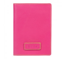 Бумажник водителя FABULA "Ultra", натуральная кожа, 6 пластиковых карманов, розовый