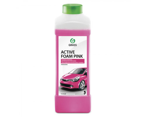 Шампунь автомобильный для автоматической и ручной мойки 1 л GRASS ACTIVE FOAM PINK "Розовая пена"