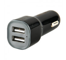 Зарядное устройство автомобильное, RED LINE AC-1A, кабель для IPhone (iPad) 1м, 2 порта USB, выходной ток 1 А, черное